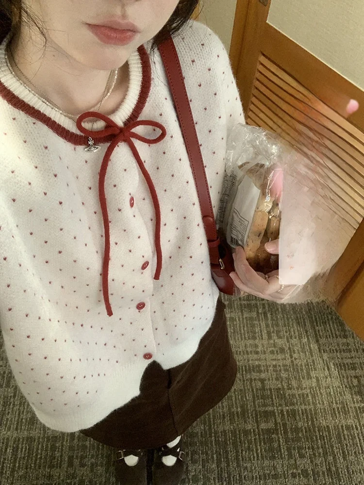 PtonUmi Knitted ort Loose Women's Sweater Coat with Heart Pattern Sweet Sle Autumn Winter Warm Long Sve Top
PtonUmi Knitted ort Loose Women's Sweater Coat with Heart Pattern Sweet Sle Autumn Winter Warm Long Sve Top