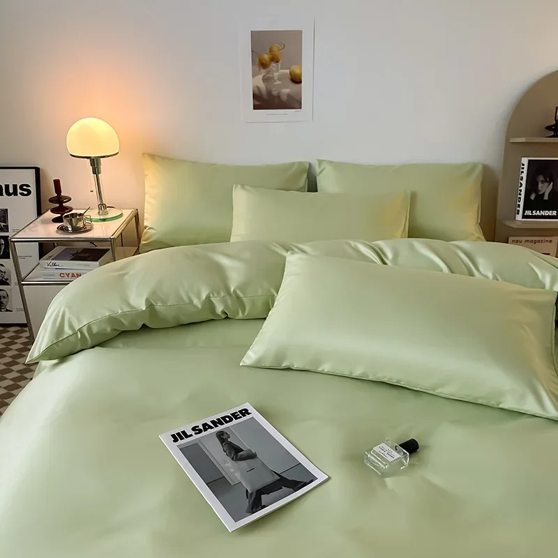 2024 summer solid color ice silk four-piece wholesale bedding three-piece set solid color bed sheet quilt cover
2024 summer solid color ice silk four-piece wholesale bedding three-piece set solid color bed sheet quilt cover
