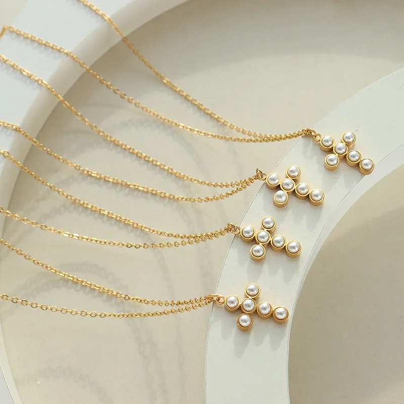 Luxury 24K 9999 Pure Gold real gold Women's Pearl Cross Pendant Necklace Clavicle Chain
Luxury 24K 9999 Pure Gold real gold Women's Pearl Cross Pendant Necklace Clavicle Chain