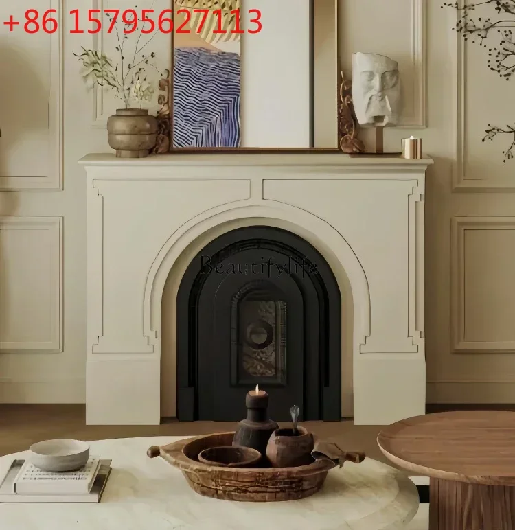 French solid wood mantel modern simple entrance fireplace decorative cabinet
French solid wood mantel modern simple entrance fireplace decorative cabinet