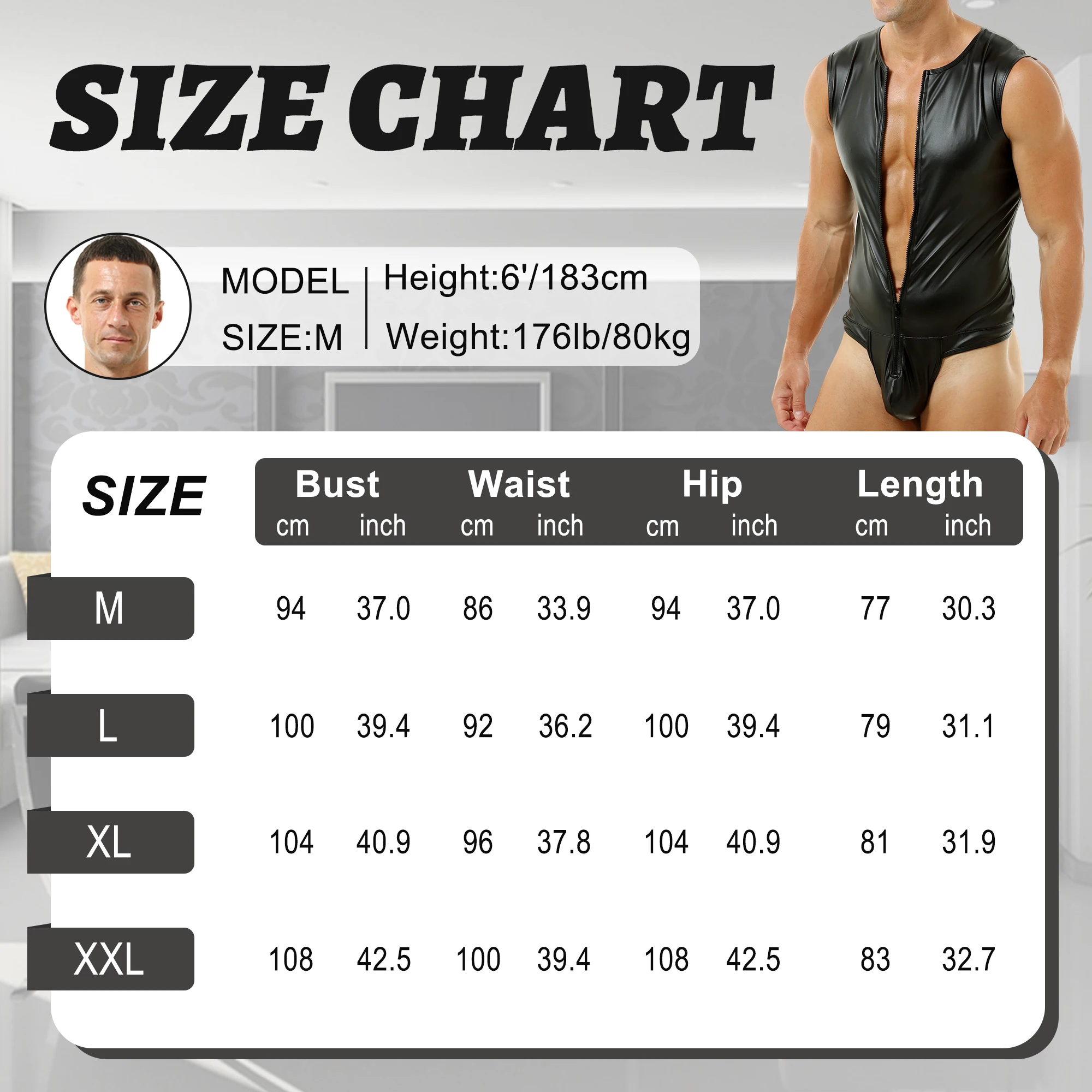 Mens Bodysuit Sexy Undershirts Sleeveless Faux Leather Wrestling Singlet Front Zipper Stretchy Sports Gym Leotard Male Jumpsuit
Mens Bodysuit Sexy Undershirts Sleeveless Faux Leather Wrestling Singlet Front Zipper Stretchy Sports Gym Leotard Male Jumpsuit