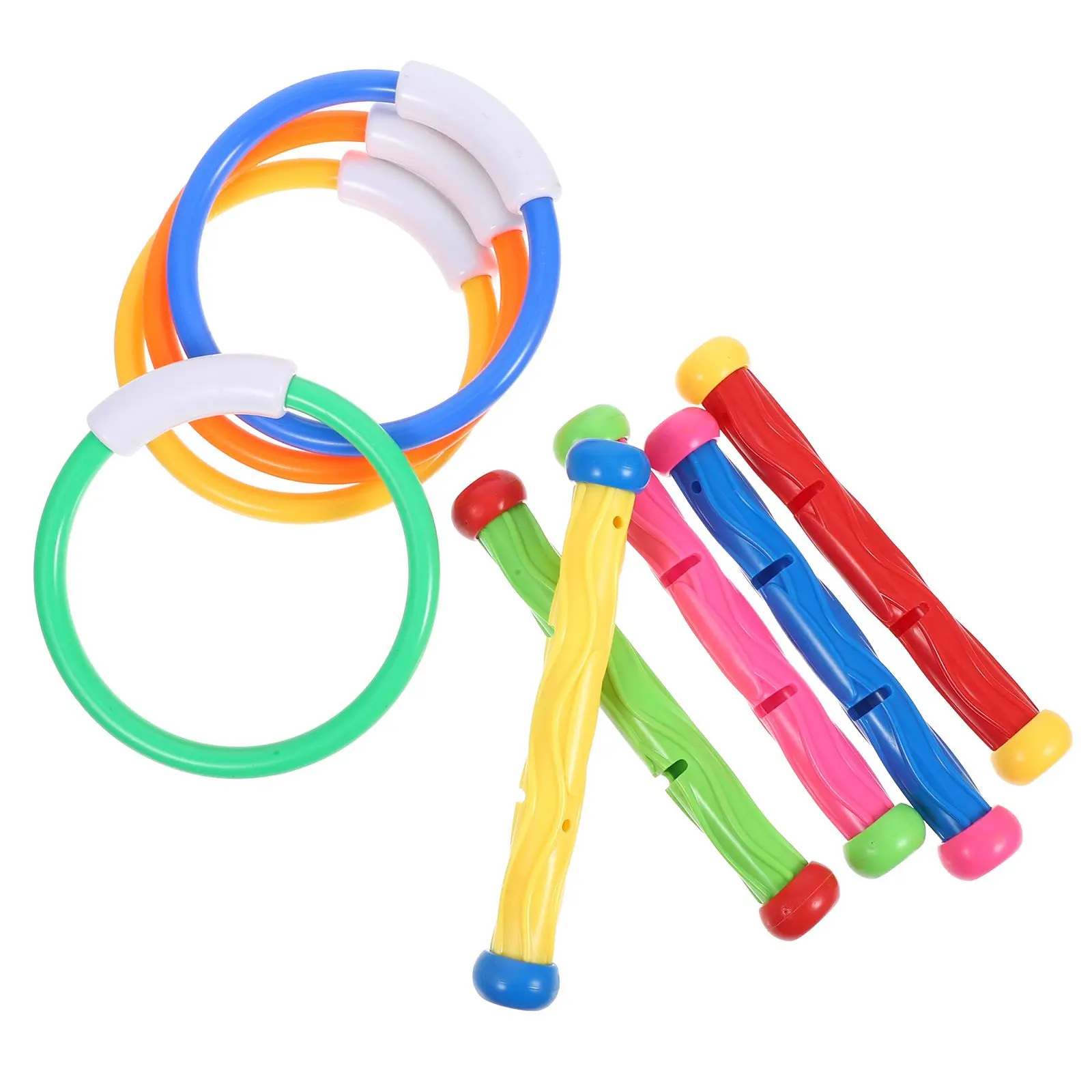 Diving Toys Set 2 Packs 4 Rings 5 Sticks Pool Toys Kids Ages 4 8 8 12 No Burrs Training Fun Games
Diving Toys Set 2 Packs 4 Rings 5 Sticks Pool Toys Kids Ages 4 8 8 12 No Burrs Training Fun Games