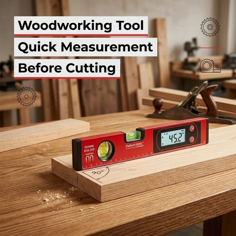 Digital Protractor Angle Finder Inclinometer Spirit Level with Magnetic Bubble Electric Level Ruler LED for Carpentry
