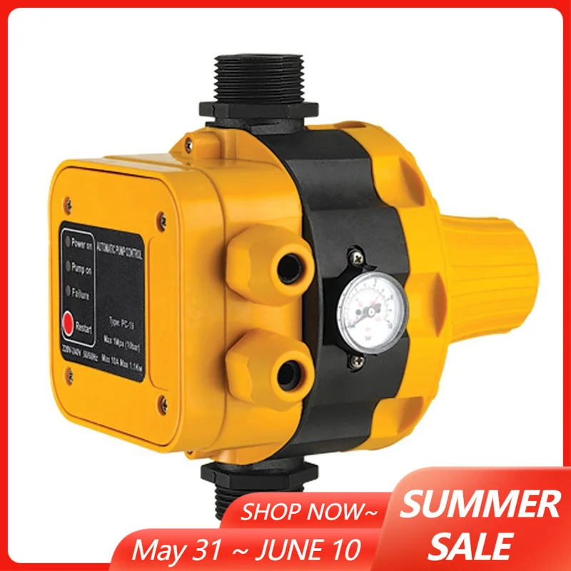 220V Intelligent Adjustable Pressure Water Pump Pressure Controller Water Pump Pressure Switch Electric Controller
220V Intelligent Adjustable Pressure Water Pump Pressure Controller Water Pump Pressure Switch Electric Controller
