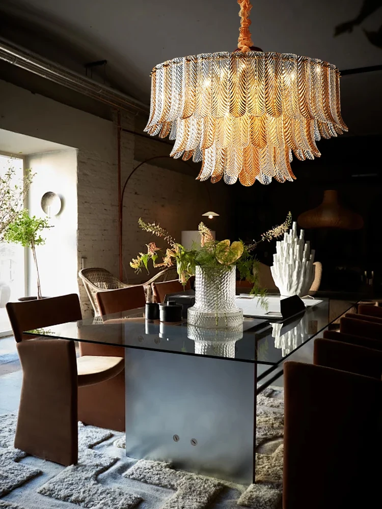Italian Luxury Amber Glass Dining Table Pendant Lights Large, Elegant Big Ceiling Pendant Lamp for Foyer Hotel Project Decor
Italian Luxury Amber Glass Dining Table Pendant Lights Large, Elegant Big Ceiling Pendant Lamp for Foyer Hotel Project Decor