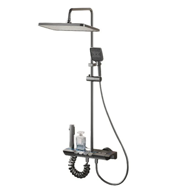 Digital pressurized shower set, household, multi-function, shower, full set, wear-resistant, piano buttons
Digital pressurized shower set, household, multi-function, shower, full set, wear-resistant, piano buttons