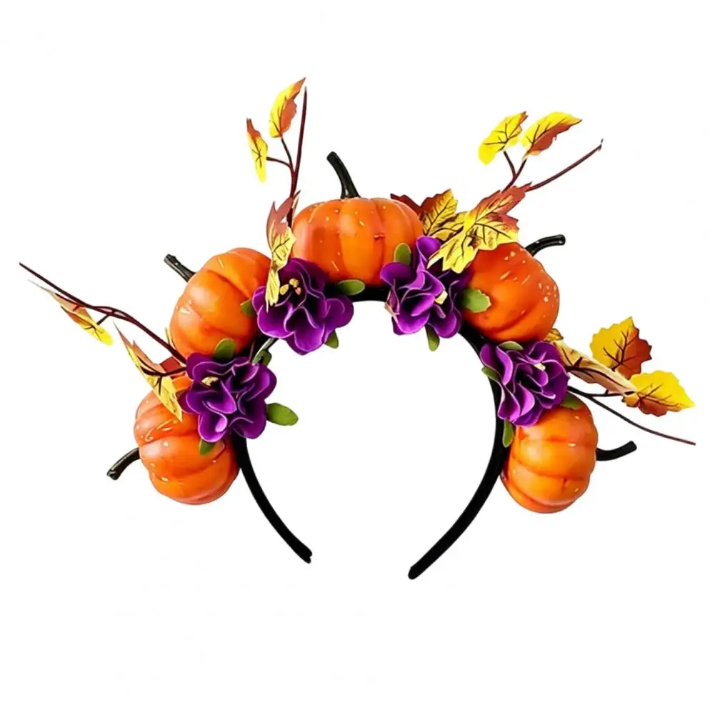 Comfortable Long-wear Headband with 3D Pumpkin Flowers, Universal Halloween Thanksgiving Day Party Hair Accessory
Comfortable Long-wear Headband with 3D Pumpkin Flowers, Universal Halloween Thanksgiving Day Party Hair Accessory