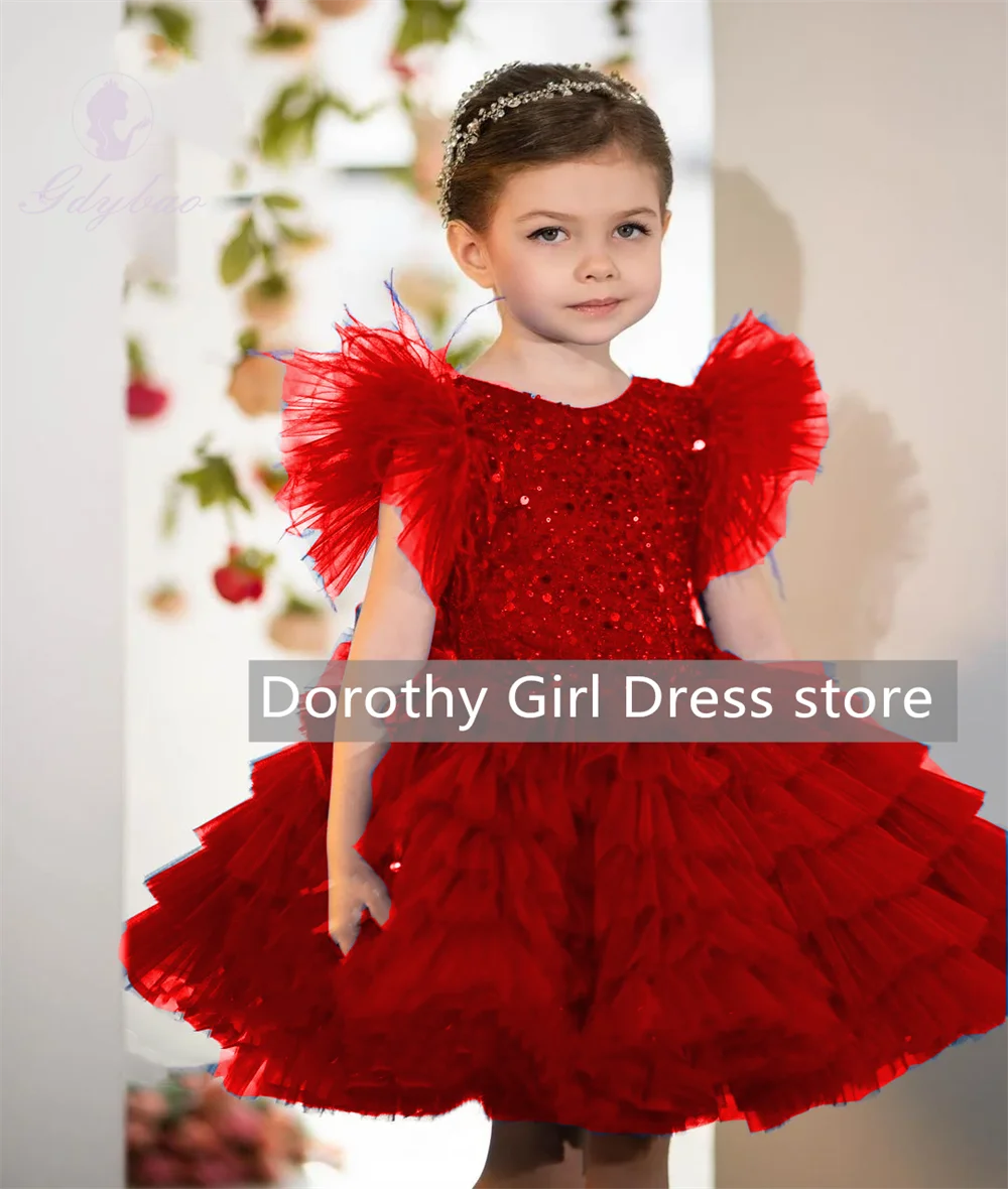 Red Feather Flower Girl Dress Tulle Sequins Princess Kids Birthday Party First CommunionProm Celebration Evening Dresses
Red Feather Flower Girl Dress Tulle Sequins Princess Kids Birthday Party First CommunionProm Celebration Evening Dresses