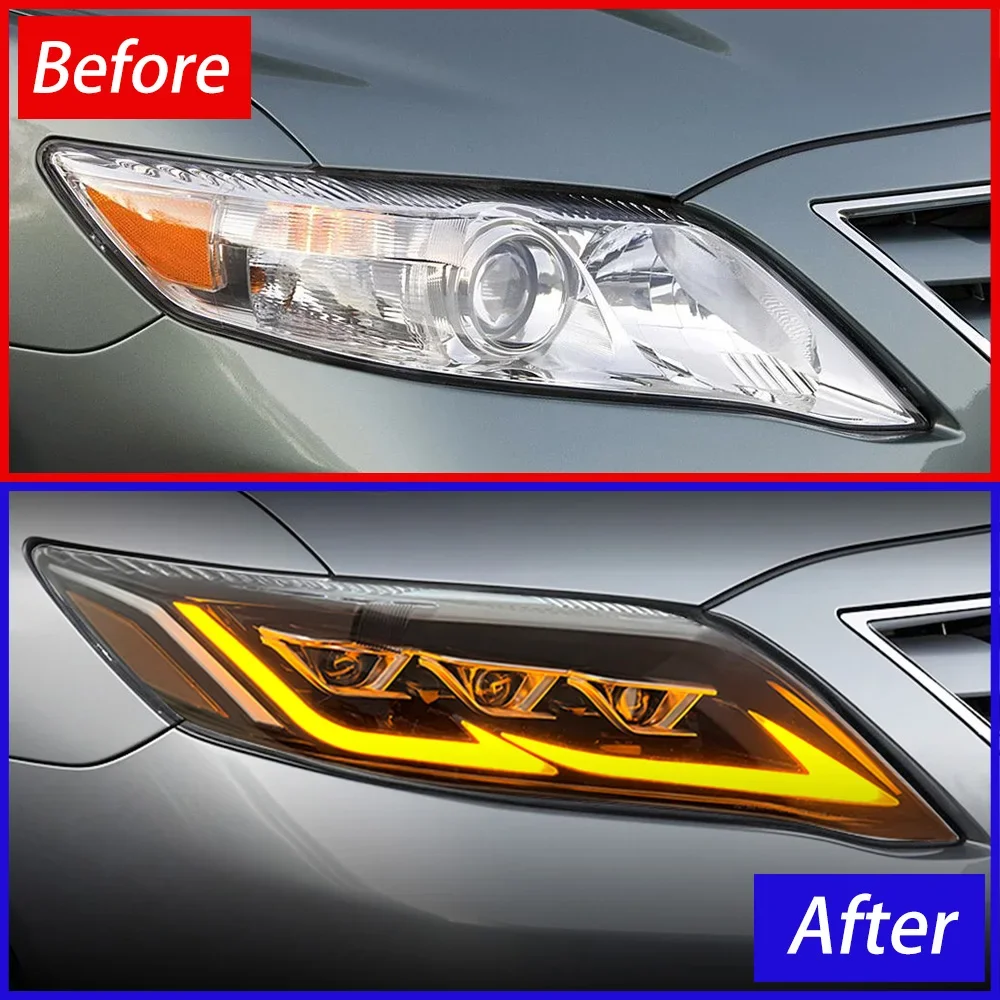 Автомобильные передние фонари для Toyota Camry, американская версия 2009-2011, светодиодные автомобильные фары в сборе, обновленная динамическая 3 линзы проектора, аксессуары
Автомобильные передние фонари для Toyota Camry, американская версия 2009-2011, светодиодные автомобильные фары в сборе, обновленная динамическая 3 линзы проектора, аксессуары