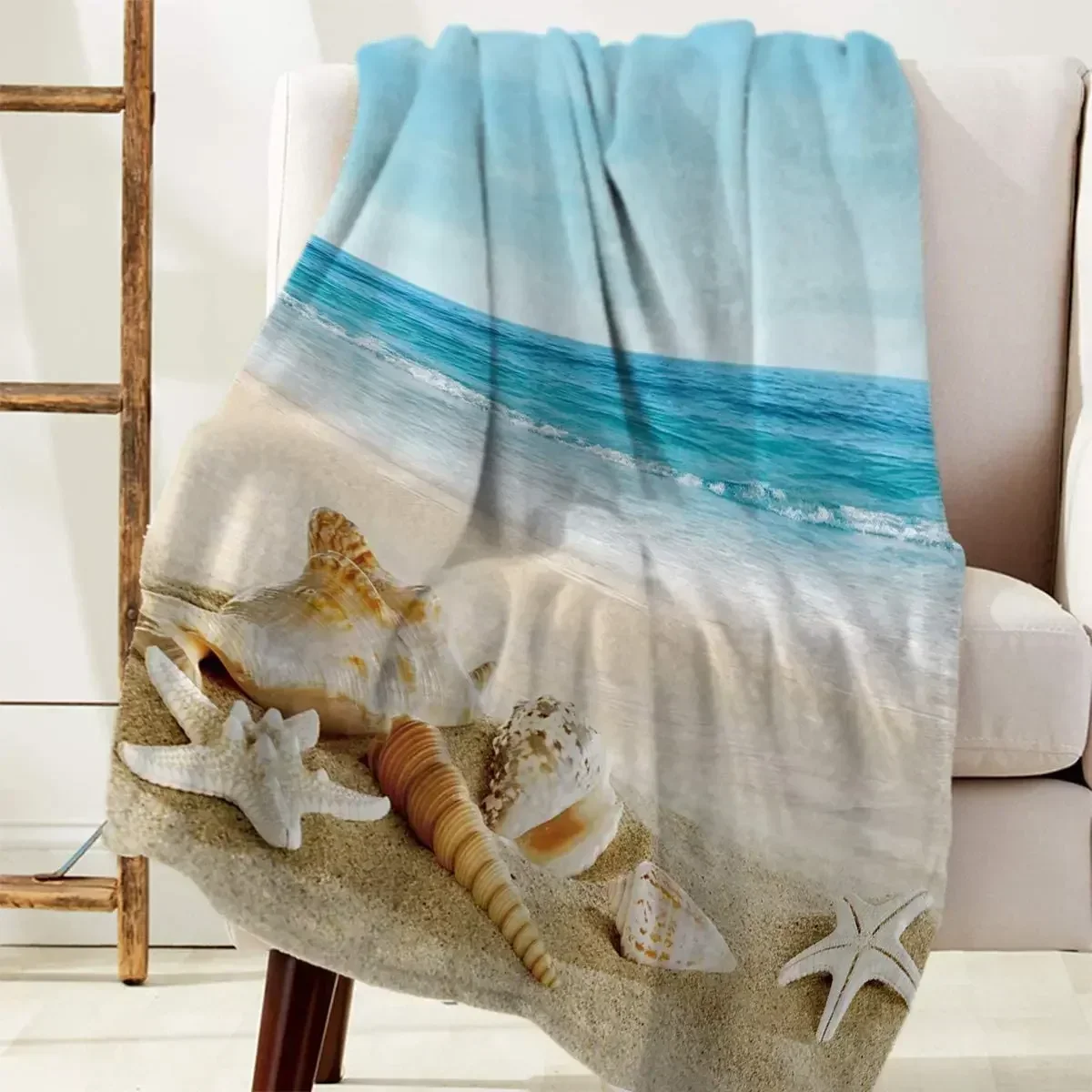 Throw Blanket for Couch Bed Cozy Super Warm Soft Microfiber Fuzzy Flannel Carpet for Adult Teens Starfish Seashell Sandy Beach
Throw Blanket for Couch Bed Cozy Super Warm Soft Microfiber Fuzzy Flannel Carpet for Adult Teens Starfish Seashell Sandy Beach