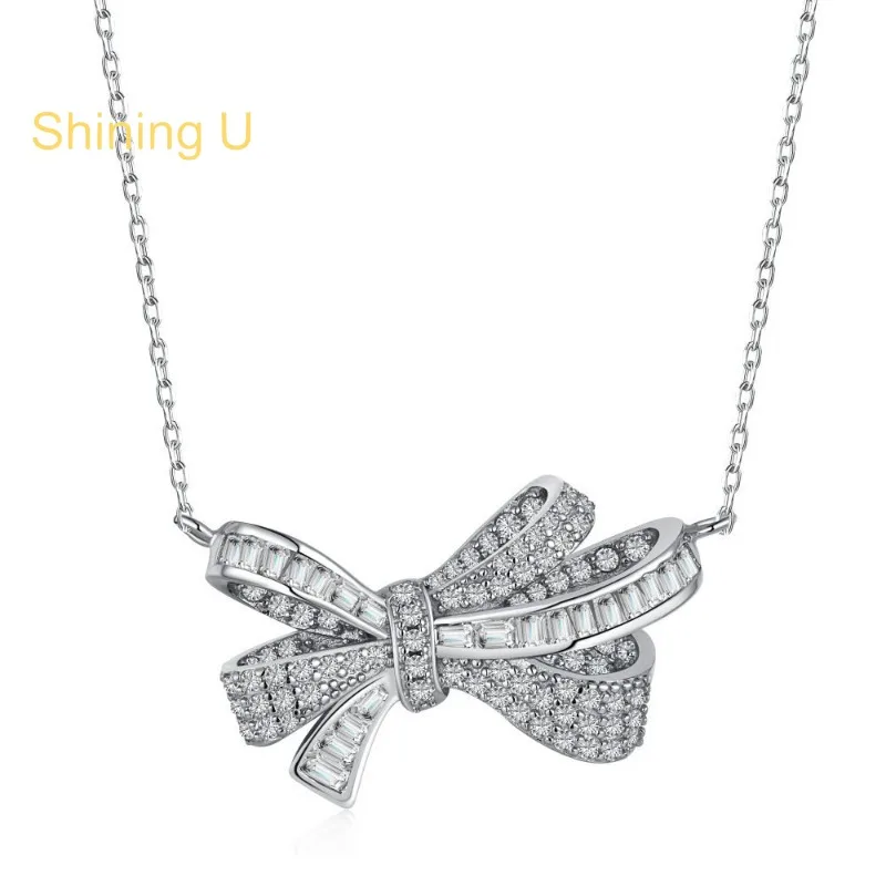Shining U S925 Silver Bowknow Jewelry Set Necklace Ring for Women Fine Jewelry Wedding
Shining U S925 Silver Bowknow Jewelry Set Necklace Ring for Women Fine Jewelry Wedding
