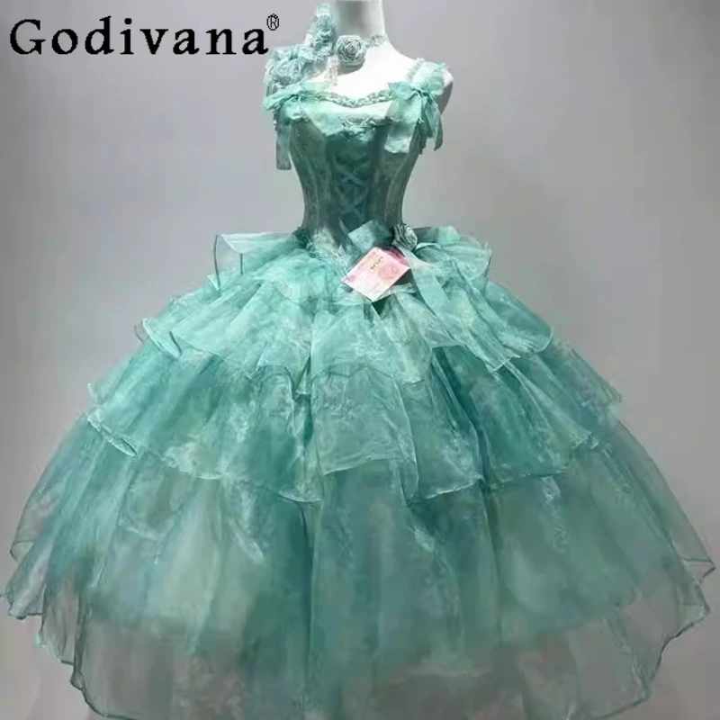 Floral Bridal Lolita Dress for Women Green Fairy Student Day Ceremony Dress Female Summer Party High End Princess Dress
Floral Bridal Lolita Dress for Women Green Fairy Student Day Ceremony Dress Female Summer Party High End Princess Dress