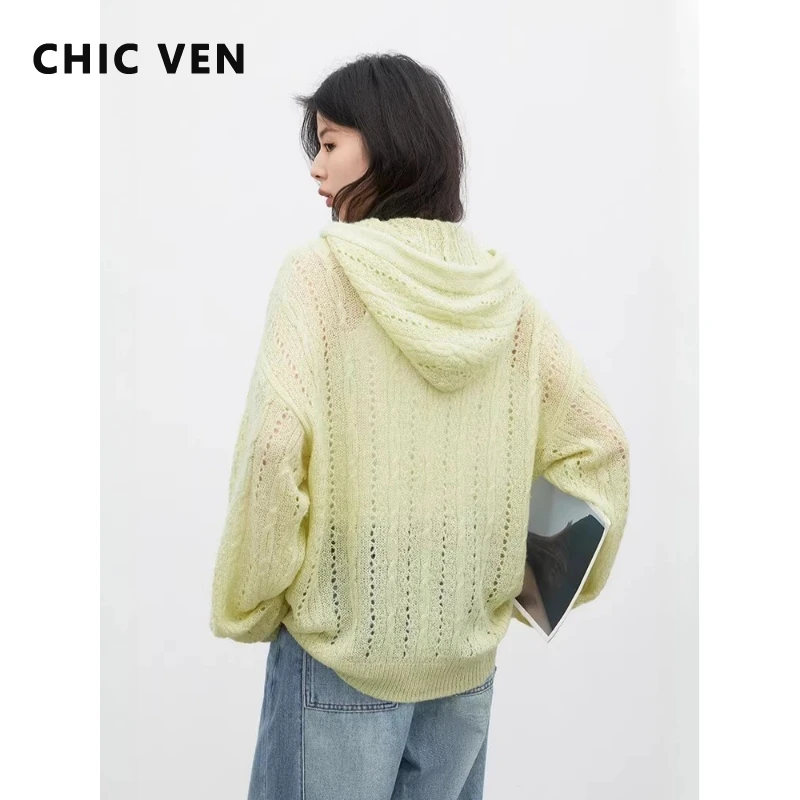 CHIC VEN Fashion Women Cardigan Long Sleeve Solid Loose Casual Hollowed Out Ladies Knitted Sweaters Spring Summer 2026
CHIC VEN Fashion Women Cardigan Long Sleeve Solid Loose Casual Hollowed Out Ladies Knitted Sweaters Spring Summer 2026