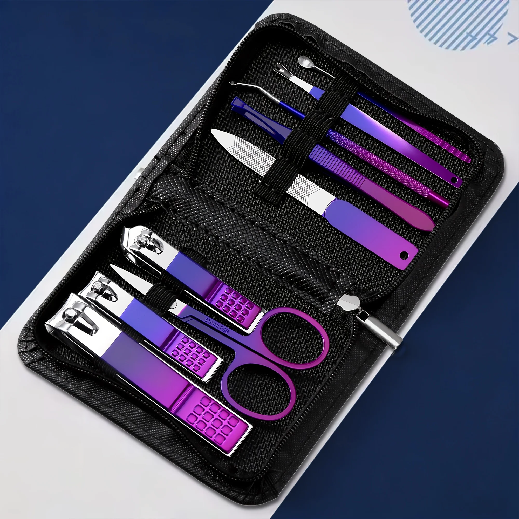 Набор для маникюра и педикюра из 9 предметов: профессиональный набор для стрижки ногтей из нержавеющей стали класса люкс с портативным футляром, современный дизайн
Набор для маникюра и педикюра из 9 предметов: профессиональный набор для стрижки ногтей из нержавеющей стали класса люкс с портативным футляром, современный дизайн