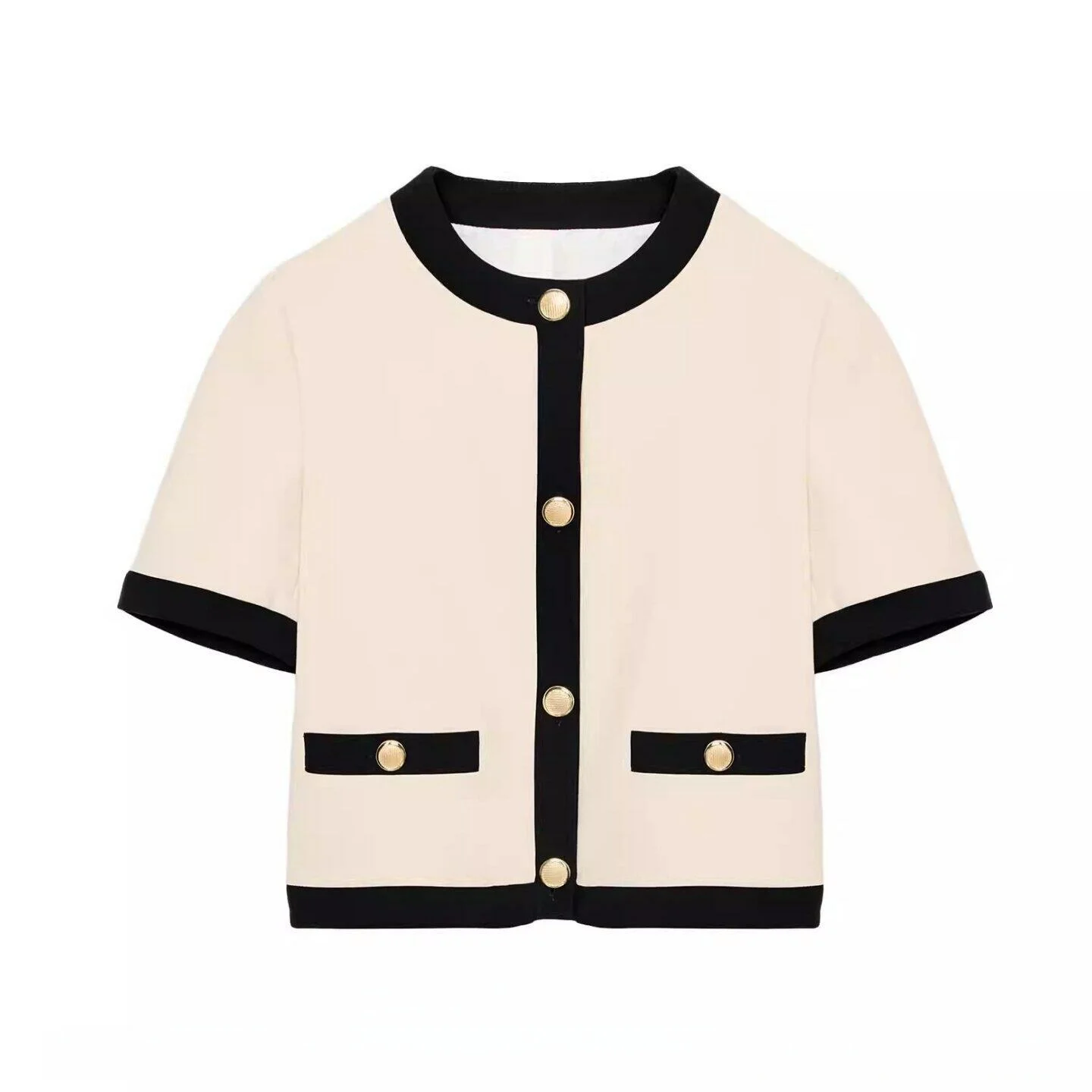 Spring 2026 Casual Women's Suit Jacket round Neck Short Sleeve Straight Leg Pants Commute Style Loose Fit Short Coat
Spring 2026 Casual Women's Suit Jacket round Neck Short Sleeve Straight Leg Pants Commute Style Loose Fit Short Coat