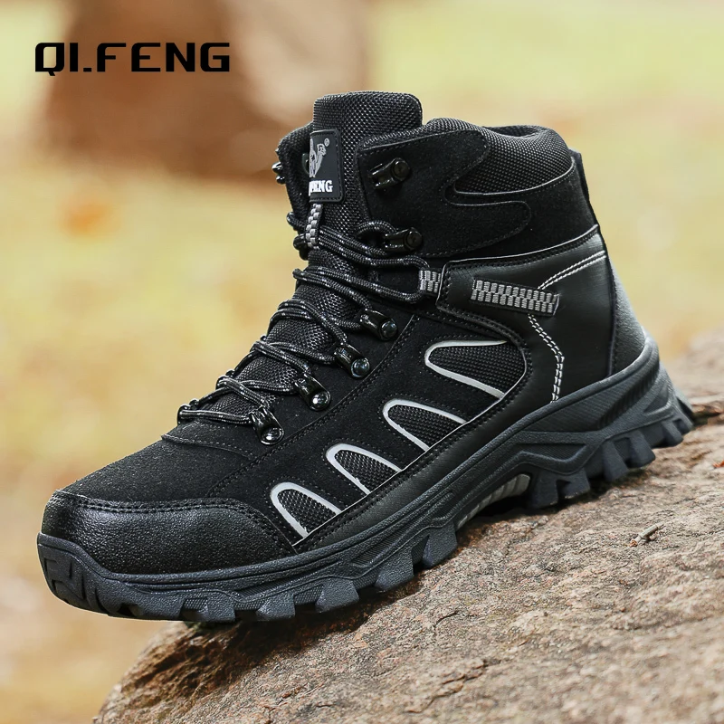 Новые мужские высокие ботинки большого размера, зимние теплые зимние ботинки с защитой от холода, уличная противоскользящая износостойкая альпинистская обувь
Новые мужские высокие ботинки большого размера, зимние теплые зимние ботинки с защитой от холода, уличная противоскользящая износостойкая альпинистская обувь