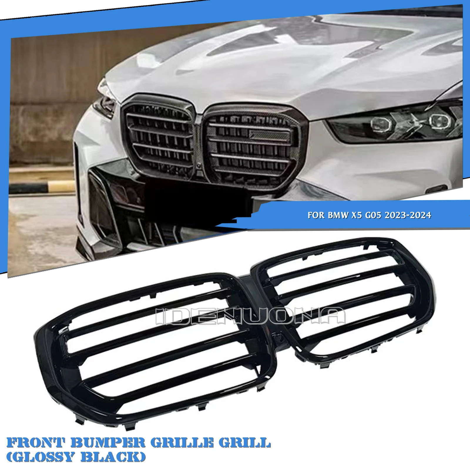 Modified Front Grille Racing Grill Gloss Black Upper Bumper Hood Mesh Grid For BMW X5 G05 2023-2024 LCI
Modified Front Grille Racing Grill Gloss Black Upper Bumper Hood Mesh Grid For BMW X5 G05 2023-2024 LCI
