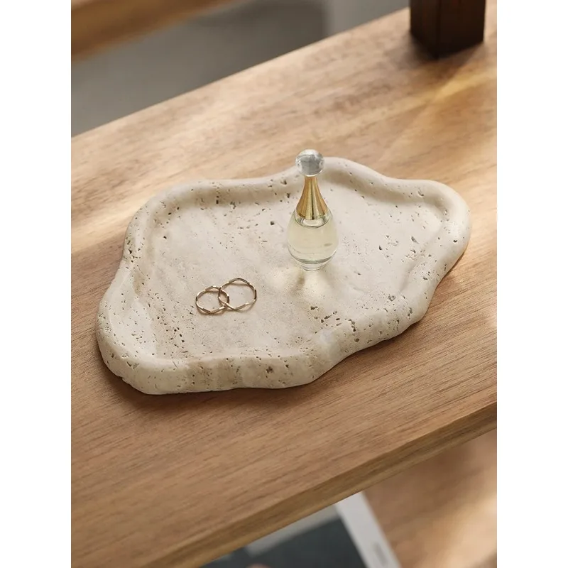 Travertine Stone Jewelry Display Necklace Earring Cosmetics Storage Tray Perfume Dish Reed Diffuser Aromatherapy Holder Plate
Travertine Stone Jewelry Display Necklace Earring Cosmetics Storage Tray Perfume Dish Reed Diffuser Aromatherapy Holder Plate