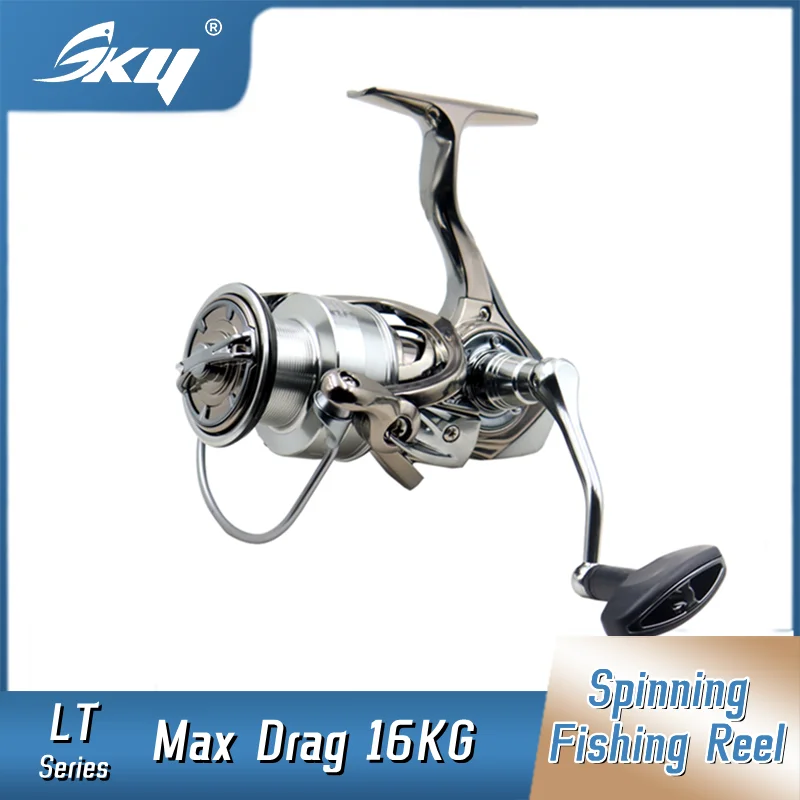 SKY LT Series Spinning Fishing Reel 16KG Max Drag 5.5:1 High Speed Ratio Metal Spool Long Casting Fishing Wheel Accessories
SKY LT Series Spinning Fishing Reel 16KG Max Drag 5.5:1 High Speed Ratio Metal Spool Long Casting Fishing Wheel Accessories