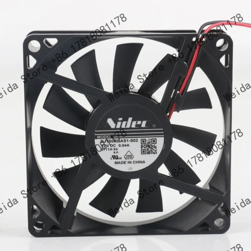Original Nidec DJT80RBAS1-S02 80X80X15MM two-wire 12V 0.04A 8015 8CM centimeter ultra quiet cooling fan
Original Nidec DJT80RBAS1-S02 80X80X15MM two-wire 12V 0.04A 8015 8CM centimeter ultra quiet cooling fan