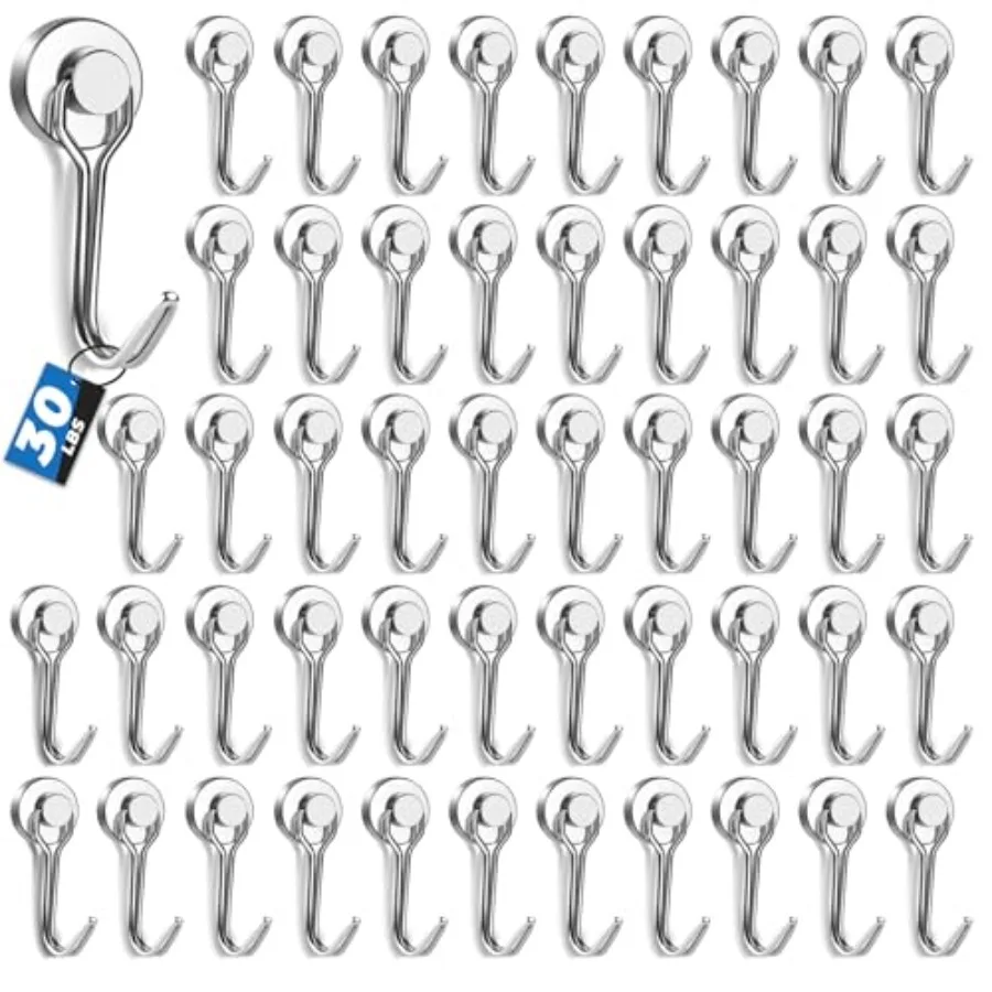 Swivel Swing Magnetic Hooks, 30LBS Powerful Strong Neodymium Rare Earth Magnet Hook. Perfect for Refrigerator, Kitchen and Othe
Swivel Swing Magnetic Hooks, 30LBS Powerful Strong Neodymium Rare Earth Magnet Hook. Perfect for Refrigerator, Kitchen and Othe