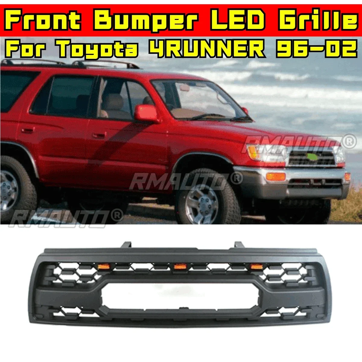 Передняя решетка 4RUNNER, передняя гоночная решетка автомобиля, комплект кузова, решетка переднего бампера для Toyota 4RUNNER 1996-2002, внешняя часть
Передняя решетка 4RUNNER, передняя гоночная решетка автомобиля, комплект кузова, решетка переднего бампера для Toyota 4RUNNER 1996-2002, внешняя часть
