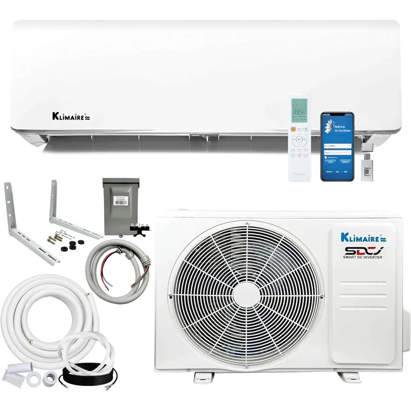 12,000 BTU 20.8 SEER2 Ductless Mini-Split Inverter Air Conditioner Heat Pump System with All-Inclusive 16' Installation
12,000 BTU 20.8 SEER2 Ductless Mini-Split Inverter Air Conditioner Heat Pump System with All-Inclusive 16' Installation