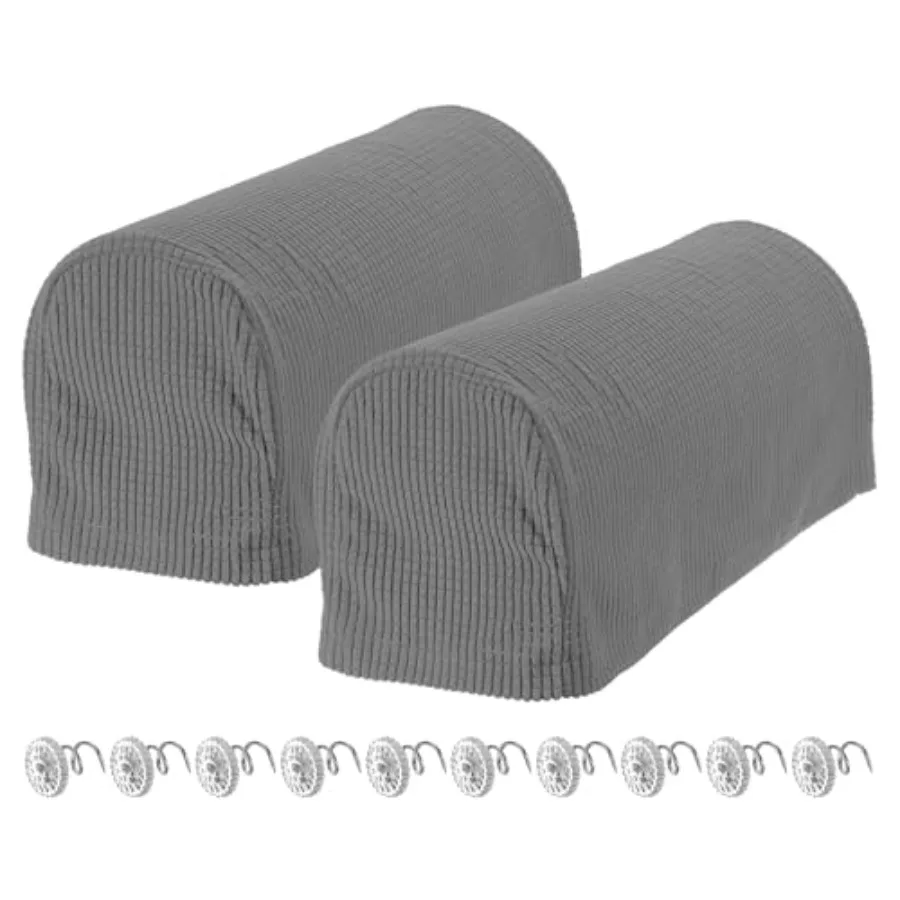 Stretch Armrest Covers Armchair Anti-Slip for Chairs Sofas Couch Arm Covers Recliner Sofa 1 Set w/Twist Pins Dark Gray
Stretch Armrest Covers Armchair Anti-Slip for Chairs Sofas Couch Arm Covers Recliner Sofa 1 Set w/Twist Pins Dark Gray