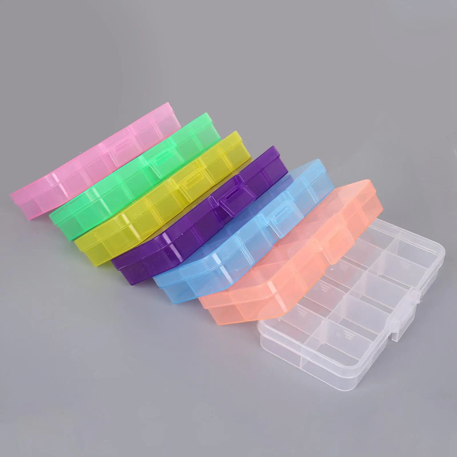 Portable 10 compartments Plastic Storage Jewelry Box Beads Earring Box Case
Portable 10 compartments Plastic Storage Jewelry Box Beads Earring Box Case