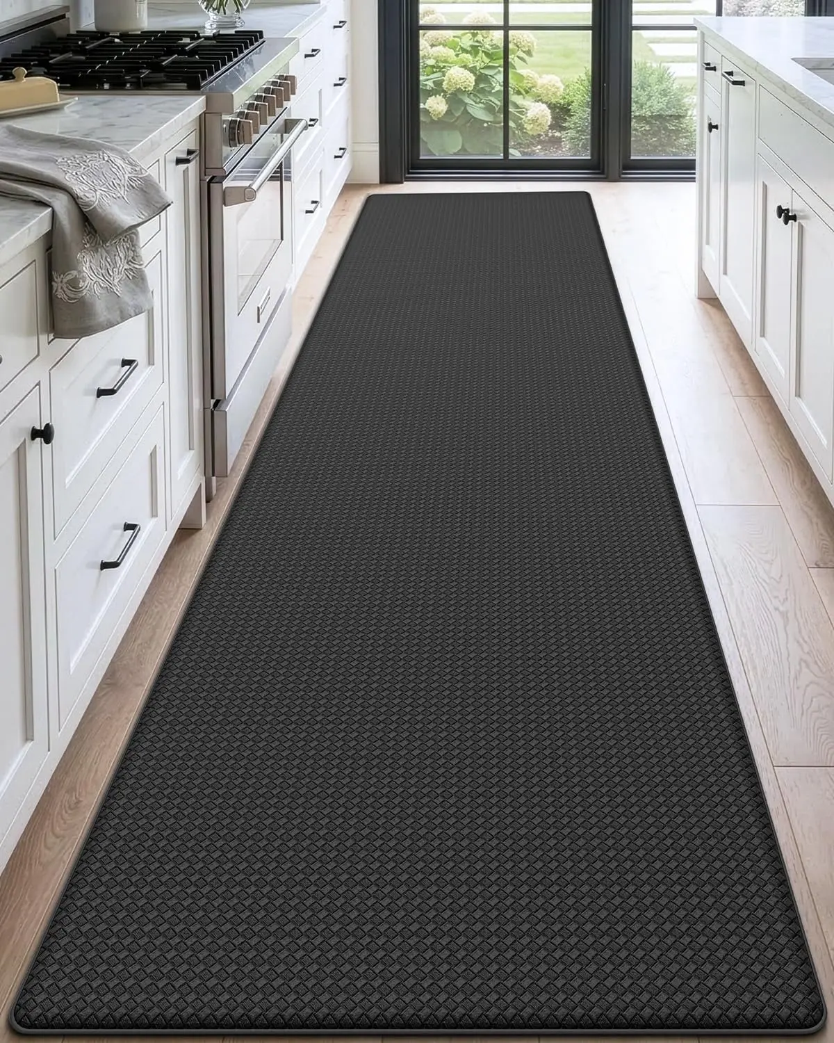 Anti Fatigue Kitchen Mat 23x94, Waterproof Memory Foam Runner, Cushioned Standing Mat for Sink Laundry, Black
Anti Fatigue Kitchen Mat 23x94, Waterproof Memory Foam Runner, Cushioned Standing Mat for Sink Laundry, Black