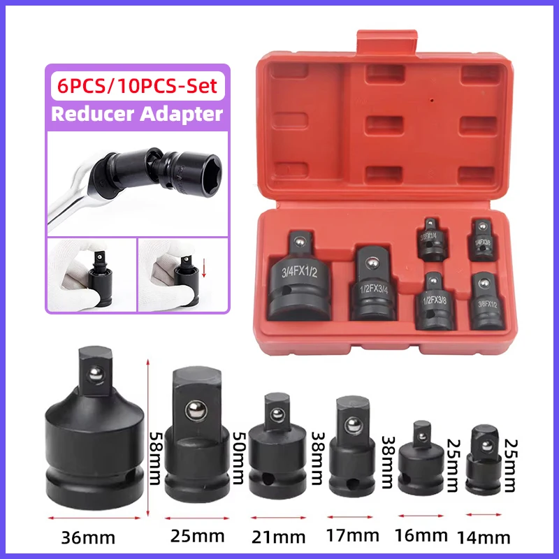 Creamily Socket Converter Adapter Reducer Set 1/2 to 3/8 3/4 to 1/2 3/8 to 1/4 For Handheld Reducer Adapter For Bike Repair Tool
Creamily Socket Converter Adapter Reducer Set 1/2 to 3/8 3/4 to 1/2 3/8 to 1/4 For Handheld Reducer Adapter For Bike Repair Tool