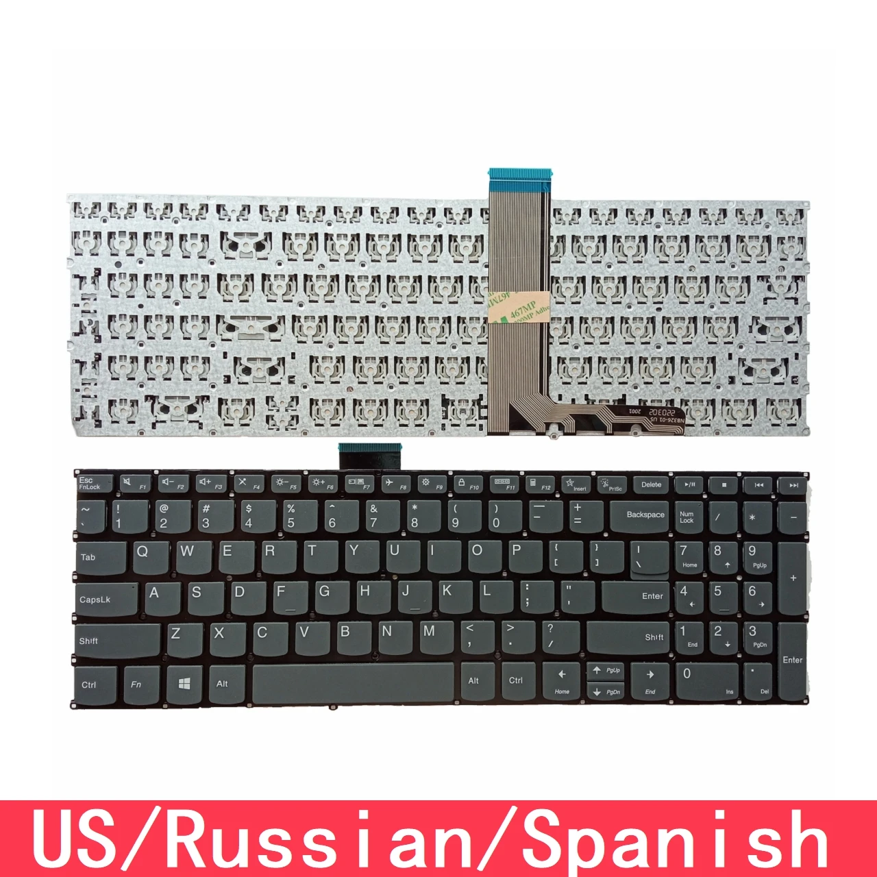 For Lenovo IdeaPad 5 Xiaoxin 15IIL05 15ALC05 / S550-15 / AIR 15 2020 Laptop Keyboard Replacement US Russian Spanish With Backlit
For Lenovo IdeaPad 5 Xiaoxin 15IIL05 15ALC05 / S550-15 / AIR 15 2020 Laptop Keyboard Replacement US Russian Spanish With Backlit
