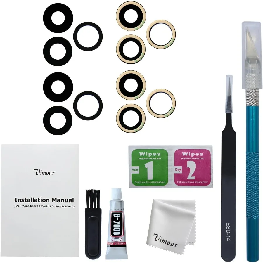 2 Packs Rear Camera Lens Glass Replacement Kits for iPhone 14 Pro 14 Pro Max PreInstalled Adhesive with Installation Manual and
2 Packs Rear Camera Lens Glass Replacement Kits for iPhone 14 Pro 14 Pro Max PreInstalled Adhesive with Installation Manual and