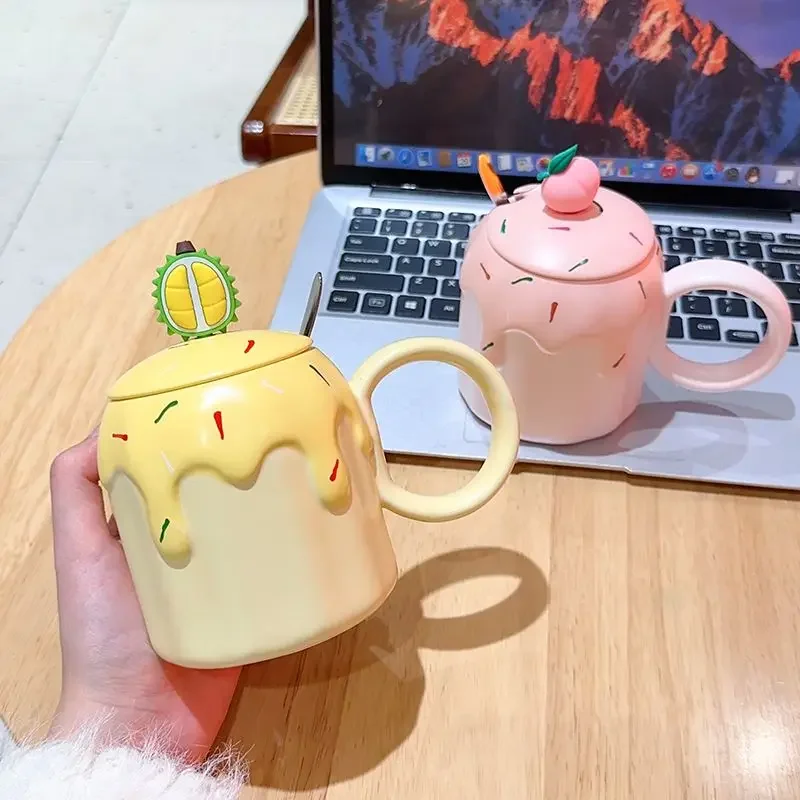 Fruit Ceramic Mug,Girls' Creative 470ML Household Water Cup with Lid and Spoon,Gift for Girlfriends,Birthday Gift Milk Drinkware
Fruit Ceramic Mug,Girls' Creative 470ML Household Water Cup with Lid and Spoon,Gift for Girlfriends,Birthday Gift Milk Drinkware