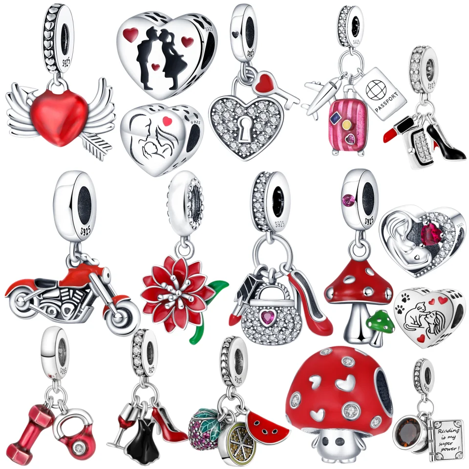 Charms Plata De Ley 925 Red Color Series Charm Red Elephant Animal Fruit Beads of Original Fits Women Anniversary Jewelry Charms
Charms Plata De Ley 925 Red Color Series Charm Red Elephant Animal Fruit Beads of Original Fits Women Anniversary Jewelry Charms