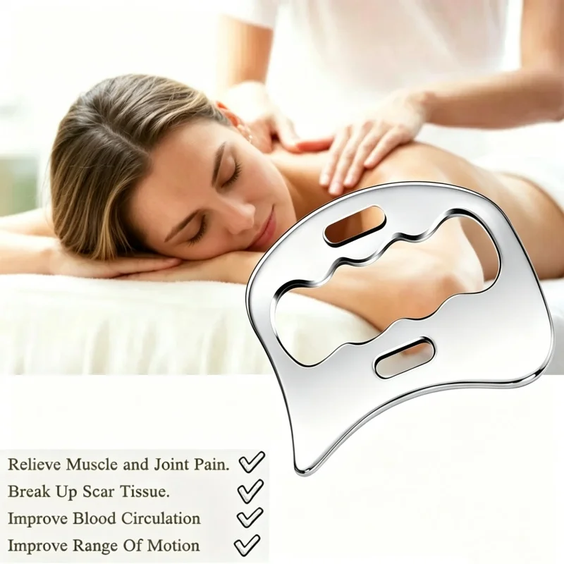 New Stainless Steel Massager, Universal Massage Guasha Massager, Grip Handle Design, Neck Massage Instrument Portable Practical
New Stainless Steel Massager, Universal Massage Guasha Massager, Grip Handle Design, Neck Massage Instrument Portable Practical