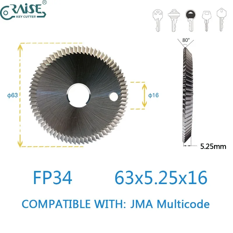 Prismatic Cutter FP34 63x5,25x16mm Compatible with JMA Multicode Key Machine Locksmith Tools
Prismatic Cutter FP34 63x5,25x16mm Compatible with JMA Multicode Key Machine Locksmith Tools