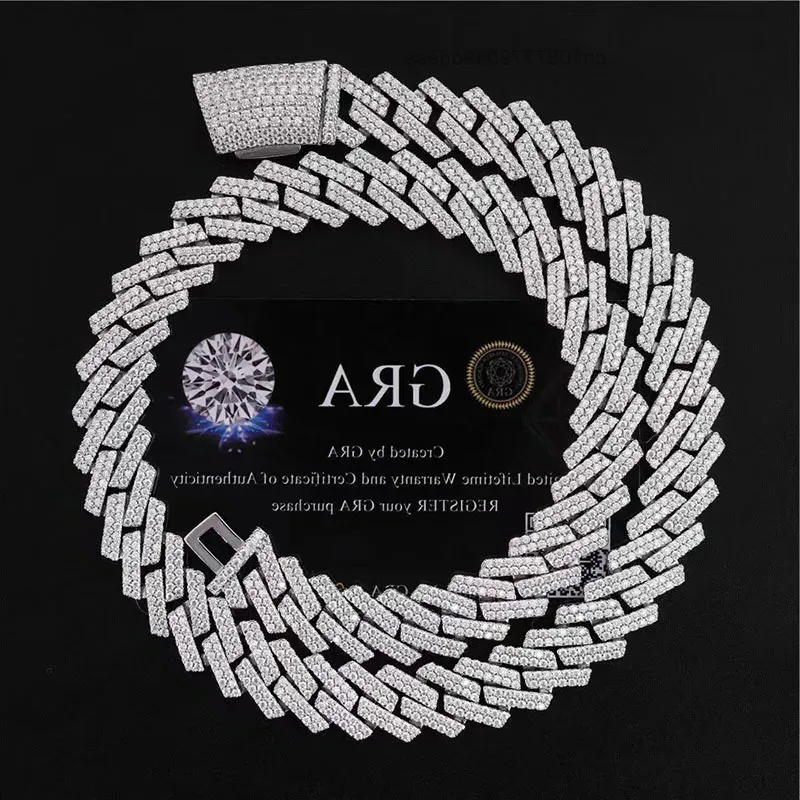 13.5mm Fine Hip Hop Jewelry Baguette Diamond Men Necklace Sterling Silver Fully Luxury Moissanite Baguette Cuban Link Chain
13.5mm Fine Hip Hop Jewelry Baguette Diamond Men Necklace Sterling Silver Fully Luxury Moissanite Baguette Cuban Link Chain