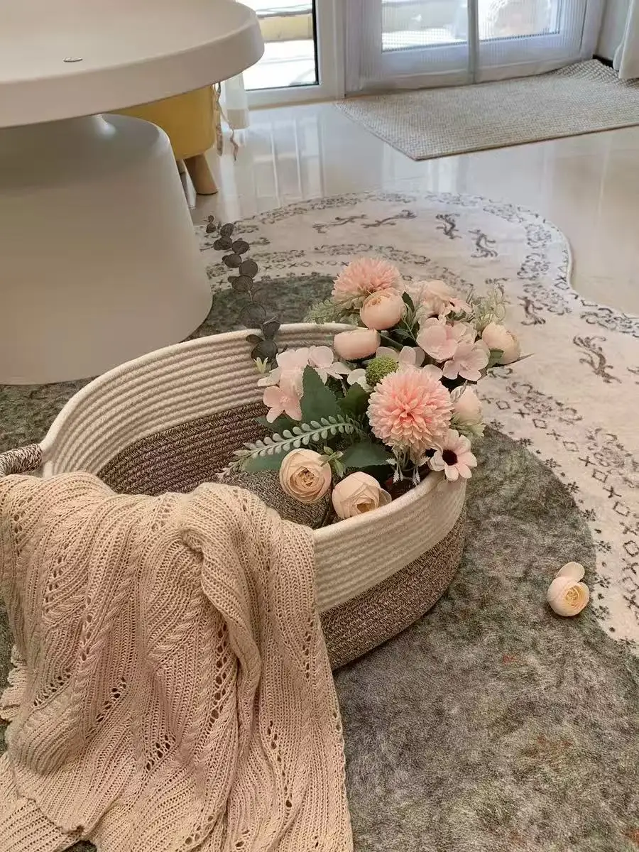 Cotton thread storage basket frame, foyer cabinet, miscellaneous items, toys, storage, snacks, desktop storage basket
Cotton thread storage basket frame, foyer cabinet, miscellaneous items, toys, storage, snacks, desktop storage basket