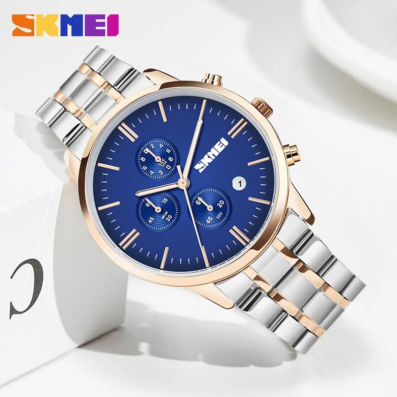 SKMEI Business Three-Eye Calendar Waterproof Quartz Watch, Hot-Selling Men's Steel Band Waterproof Watch
SKMEI Business Three-Eye Calendar Waterproof Quartz Watch, Hot-Selling Men's Steel Band Waterproof Watch