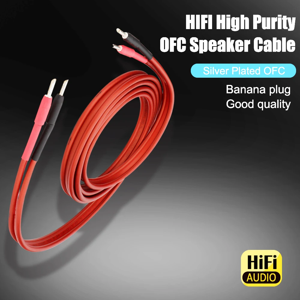 1 PAIR High-End Purity Oxygen-free Copper Speaker Cable Banana Plug For Hi-fi Systems Home Cinema KTV Speaker Cable
1 PAIR High-End Purity Oxygen-free Copper Speaker Cable Banana Plug For Hi-fi Systems Home Cinema KTV Speaker Cable