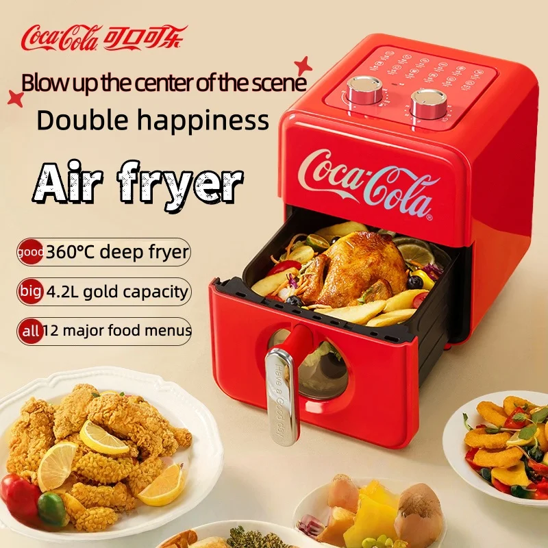 Электрическая аэрофритюрница Coca Cola 4.2 л с сенсорным управлением, антипригарной корзиной и смотровым окном для всей семьи
Электрическая аэрофритюрница Coca Cola 4.2 л с сенсорным управлением, антипригарной корзиной и смотровым окном для всей семьи