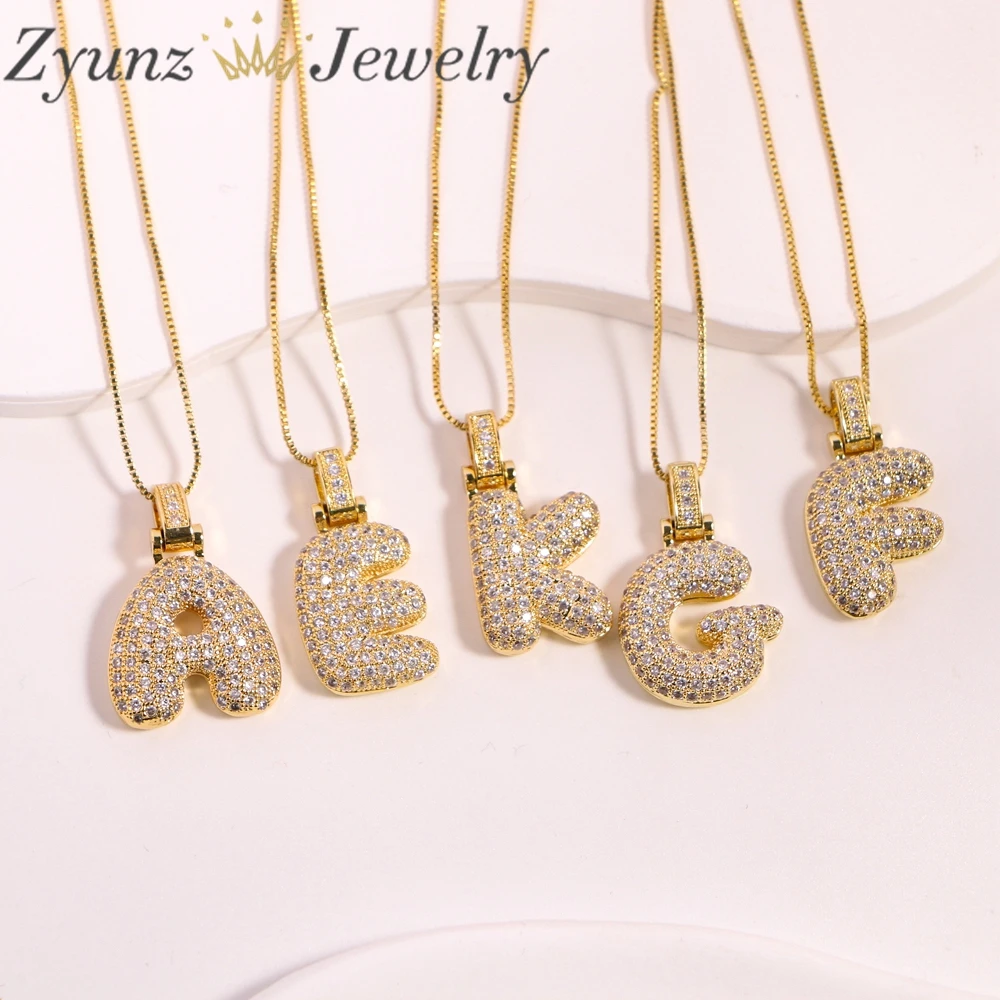 5pcs, BALLOON LETTER INITIAL PENDANT Necklace For Men Women Gold Plated Full Cubic Zirconia Bubble Letter Necklace
5pcs, BALLOON LETTER INITIAL PENDANT Necklace For Men Women Gold Plated Full Cubic Zirconia Bubble Letter Necklace
