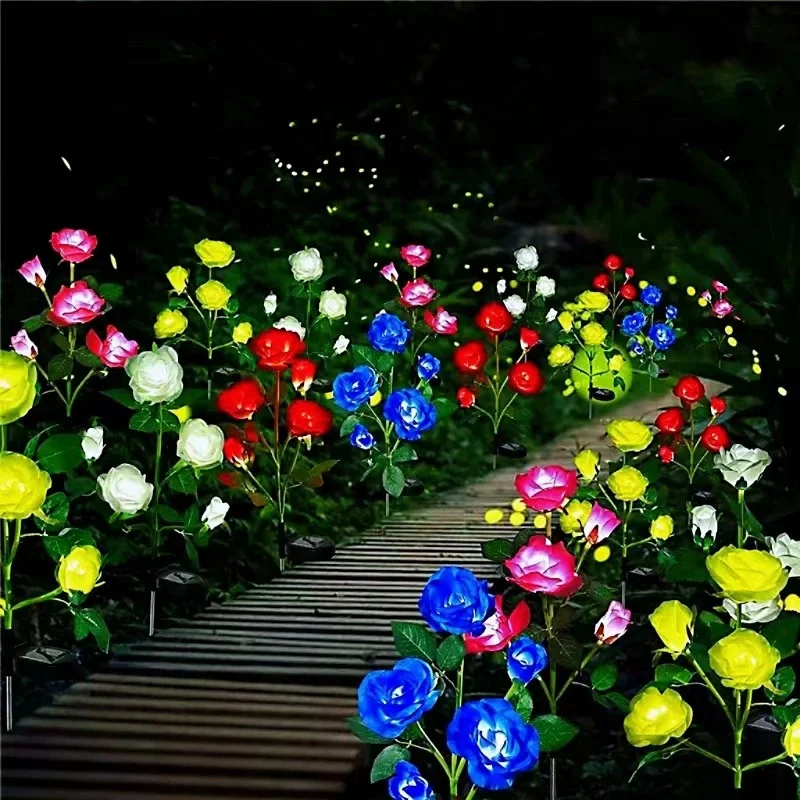 Rose Solar Lamp Ground Outdoor Waterproof Yard Power LED Artificial Flower Light for Courtyard Landscape Garden Decoration
Rose Solar Lamp Ground Outdoor Waterproof Yard Power LED Artificial Flower Light for Courtyard Landscape Garden Decoration