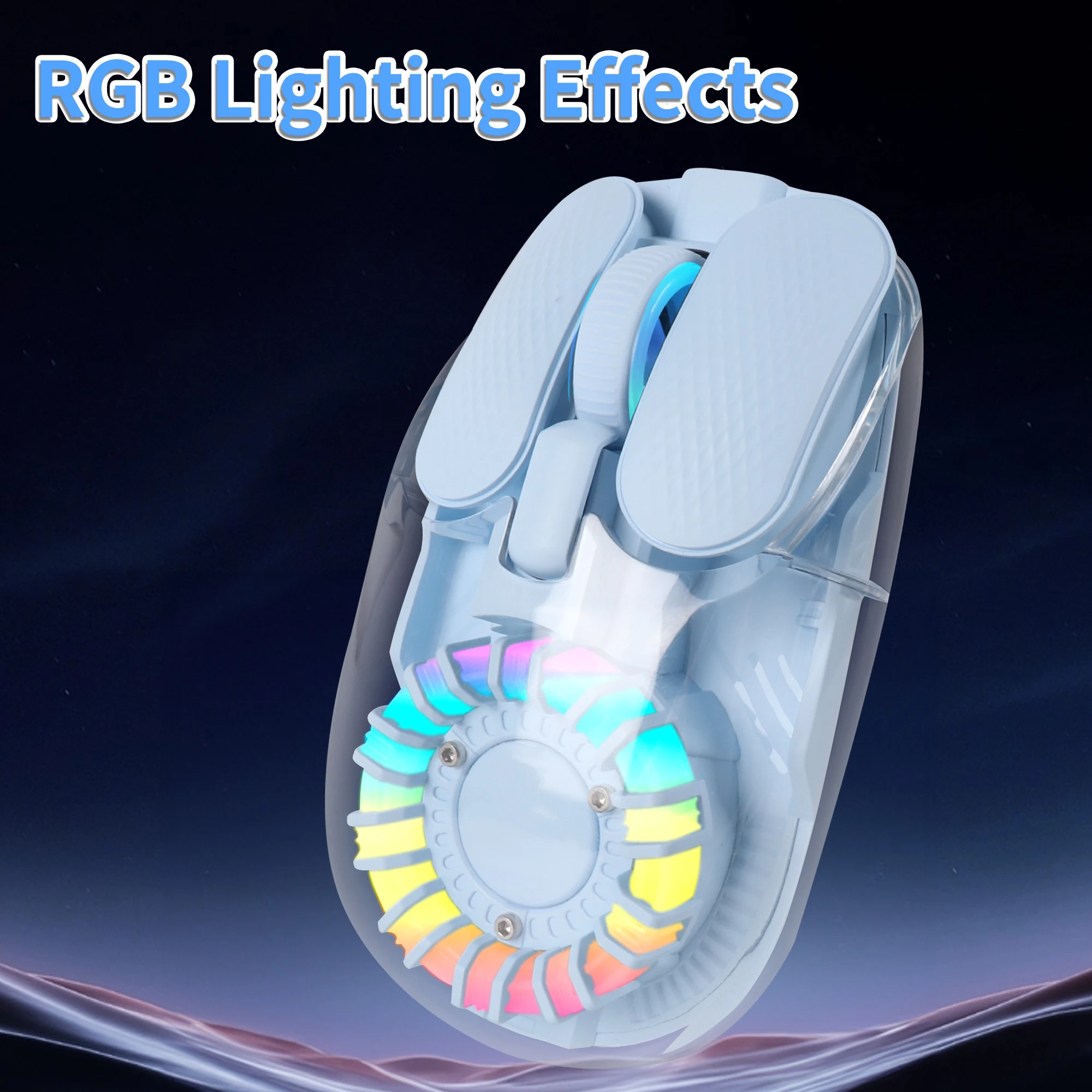 Transparent Wireless Mouse RGB Lighting Effect 2.4G+BT Dual Mode Rechargeable Mute Wireless Bluetooth Mouse For Mouse Gamer
Transparent Wireless Mouse RGB Lighting Effect 2.4G+BT Dual Mode Rechargeable Mute Wireless Bluetooth Mouse For Mouse Gamer
