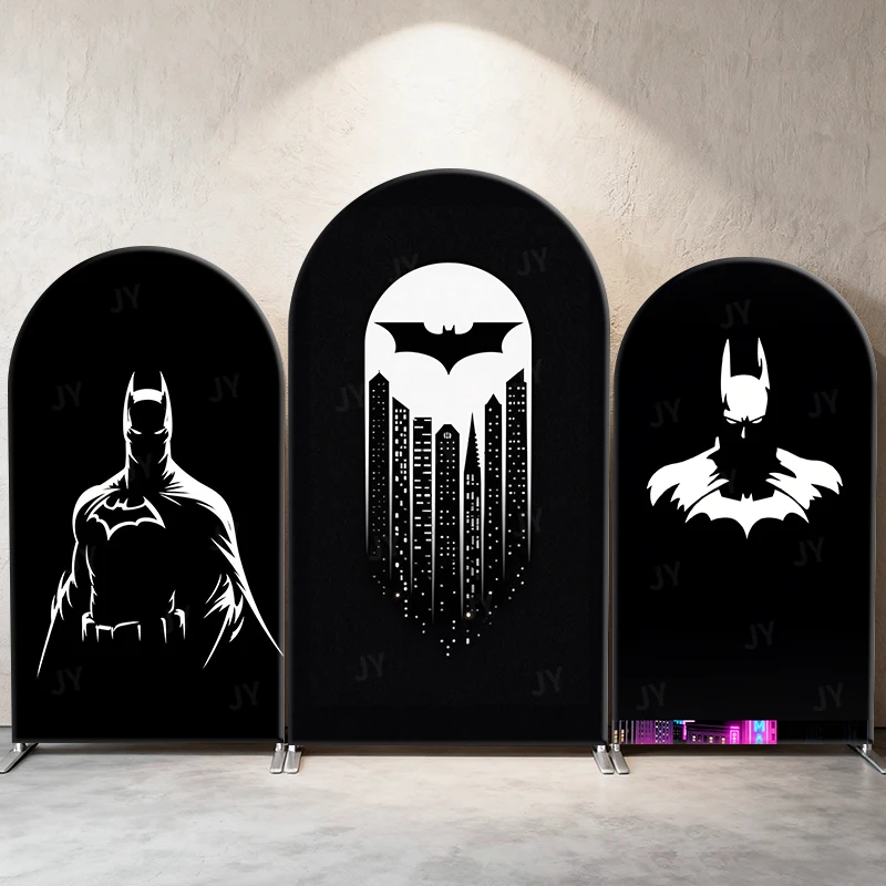 Batman Black White Silhouette Theme Arch Backdrop Cover City Skyline Cartoon For Kids Birthday Baby Shower Party Decoration
Batman Black White Silhouette Theme Arch Backdrop Cover City Skyline Cartoon For Kids Birthday Baby Shower Party Decoration