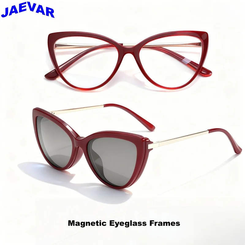 JAEVAR New Magnetic Polarized Eyeframe Large Frame Cat Eye Women's Eyeframe Retro Metal Optical Prescription Eyeframe 5801
JAEVAR New Magnetic Polarized Eyeframe Large Frame Cat Eye Women's Eyeframe Retro Metal Optical Prescription Eyeframe 5801
