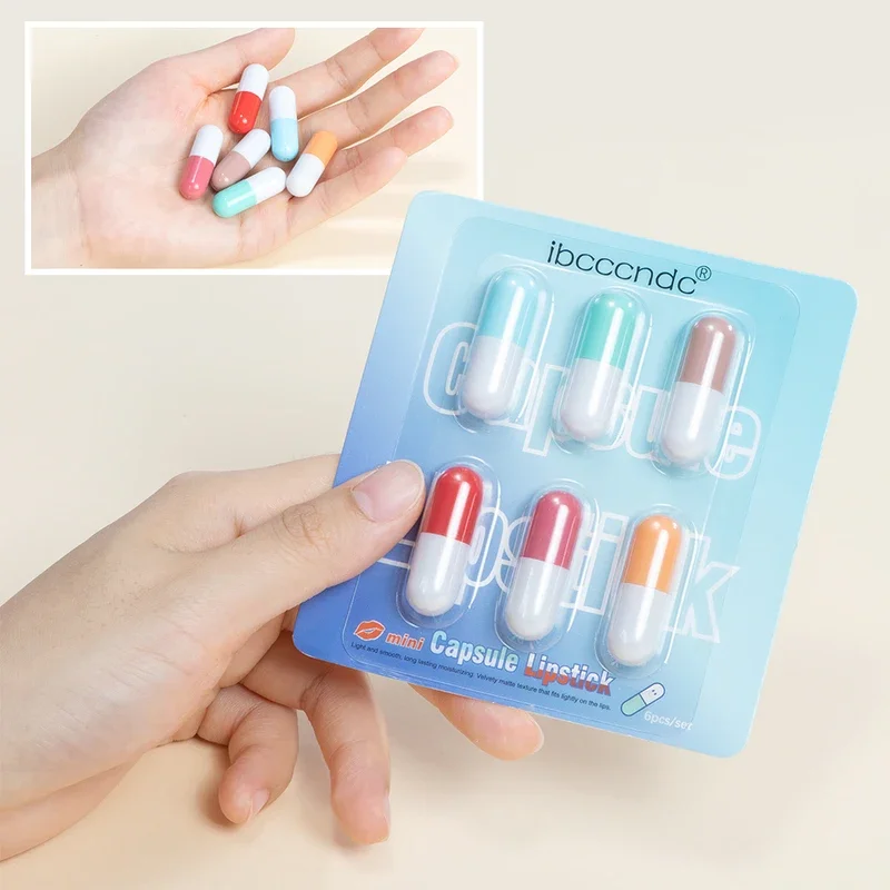 6pcs/set Mini Cute Capsule Lipstick Set with Lip Balm Moisturizing Waterproof Non-stick Cup Carry Pill Lipstick Lips Makeup Gift
6pcs/set Mini Cute Capsule Lipstick Set with Lip Balm Moisturizing Waterproof Non-stick Cup Carry Pill Lipstick Lips Makeup Gift