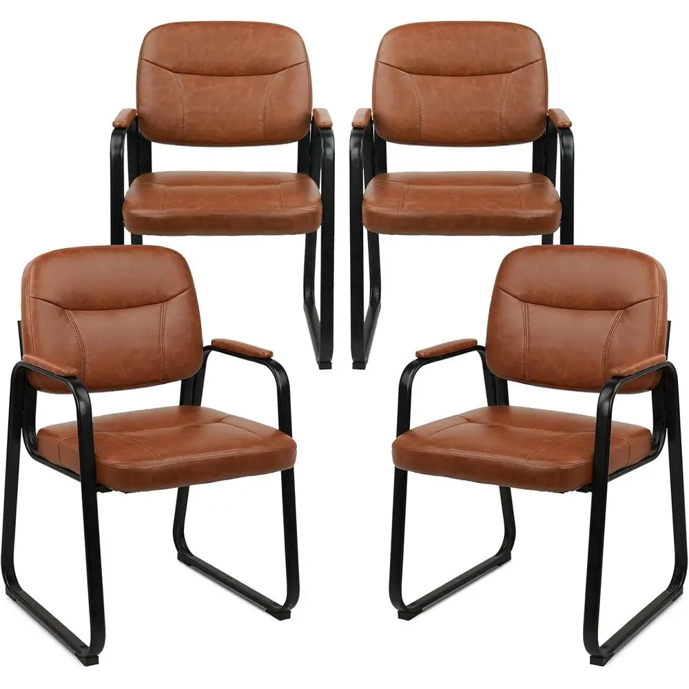 Waiting Retion Chairs No Wheel, Leather Gt Chair with Padded Arms, ern Brown Oice Desk Chairs with Sled Base or Oice Meeting Con
Waiting Retion Chairs No Wheel, Leather Gt Chair with Padded Arms, ern Brown Oice Desk Chairs with Sled Base or Oice Meeting Con