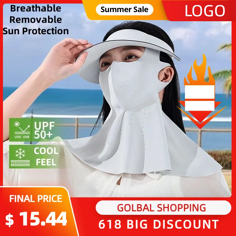 Summer Face Sunscreen Mask Women Ice Silk Breathable UV Protective Neck Protector Detachable Sun Shading Sunscreen Hat UPF50+
Summer Face Sunscreen Mask Women Ice Silk Breathable UV Protective Neck Protector Detachable Sun Shading Sunscreen Hat UPF50+